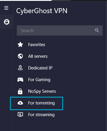 CyberGhost P2P serverių sąrašas