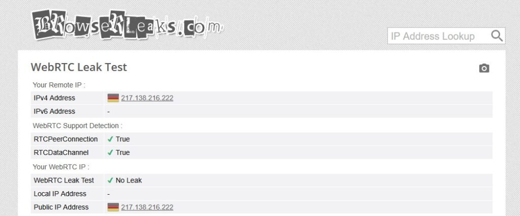 webrtc nutekėjimo testas su surfshark vpn jungiantis prie vokietijos serverio