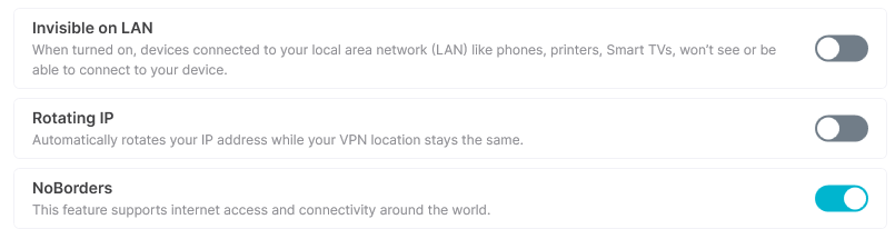 vpn nustatymai - advanced security, papildomi saugumo nustatymai