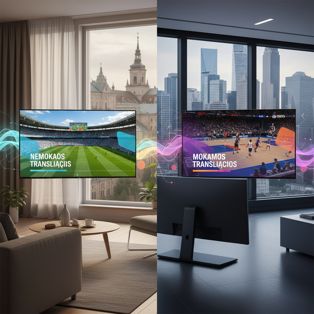 Nemokamos ir mokamos transliacijų galimybės skirtinguose regionuose
